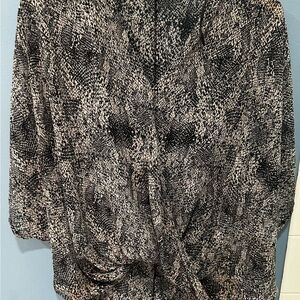 Maurices Black and White Patterned Blouse